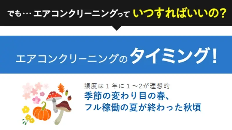 エアコンクリーニングのタイミング